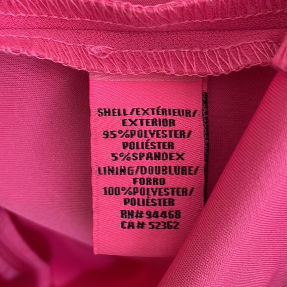 Betsey Johnson  Pink  V Neck Ruffle Flutter Hem Sheath Dress Size 2 Slee… - Picture 9 of 9